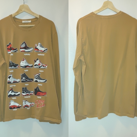 Junk Food Clothing Other - Junk Food Retro Kicks Long Sleeve Sneaker Crew Neck Tee XXL y2k 90s 80s